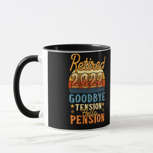 Mug Retraite Retraite Adieu Tension Bonjour Pension (Gauche)