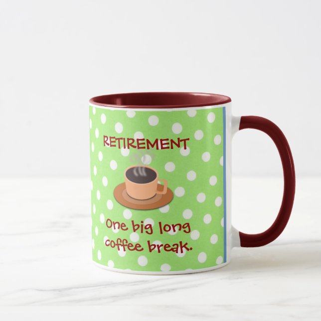 Mug RETRAITE: Une grande pause café (Droite)
