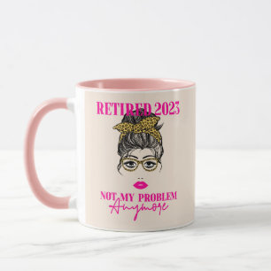 Mug Retraitée 2023 Femmes Retraite Face Lèvres Lunette