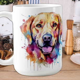 Mug Retriever Coloré Chien Retro Pop Art Labrador Retr