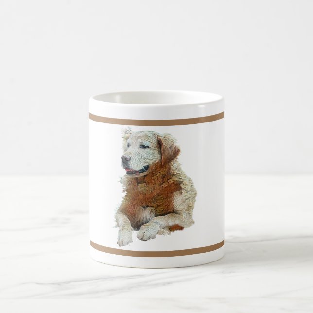 Mug retriever doré peint personnalisable (Centre)