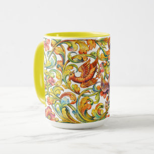 Mug Rétro 1696 Baroque Rococo Oiseaux Dans La Frise De