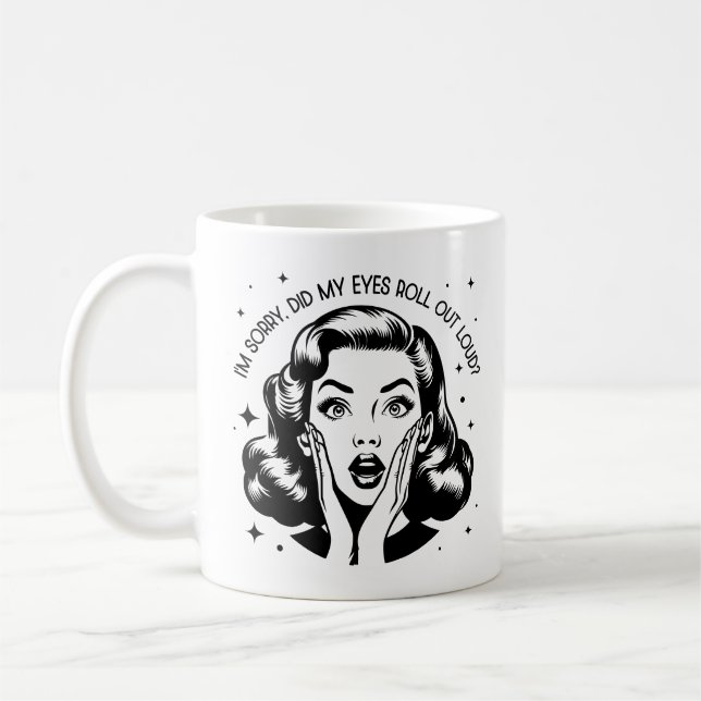 Mug Retro 1950 Glam Girl Drôle Citation sarcastique (Gauche)