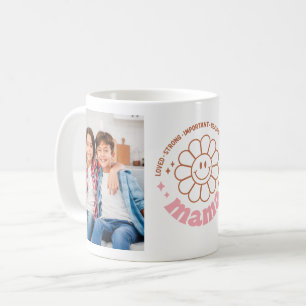Mug Retro 2 Photos avec Citation cadeau de la fête des