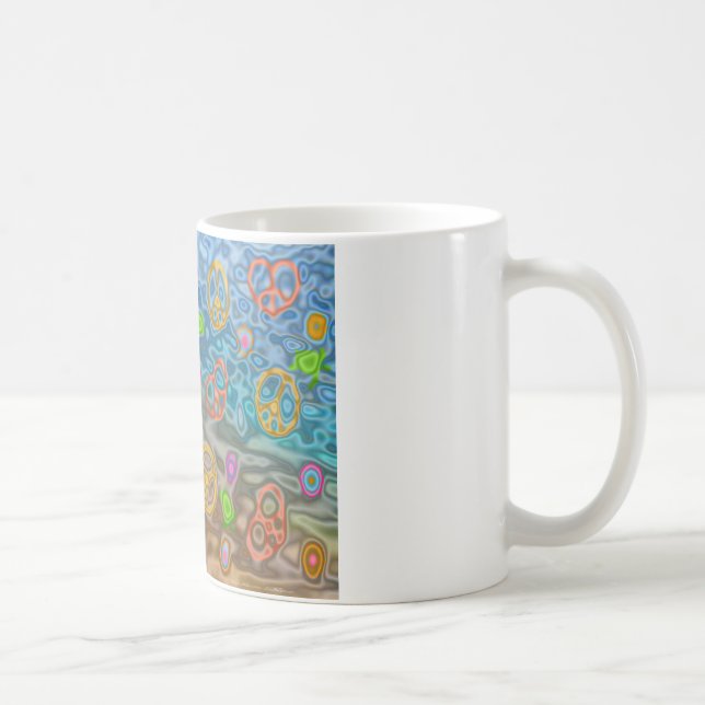 Mug Retro 60s paisible Vêtements de vie océanique Cade (Droite)