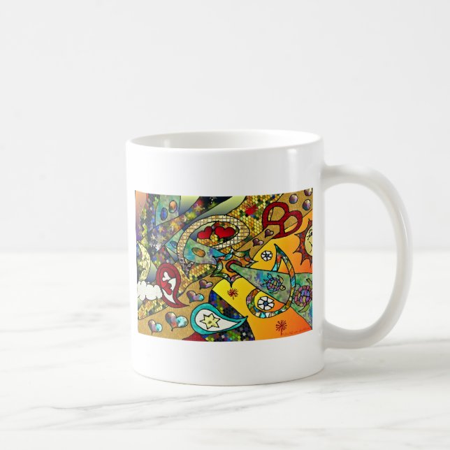 Mug Retro 60s Psychedelic Cycle de vie Cadeaux Vêtemen (Droite)