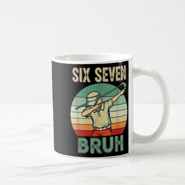 Mug Retro 67 Meme 6 7 Six Seven Bruh Golf Golfer Vinta (Droite)