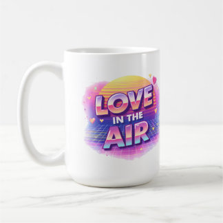 Mug  Retro 80's Love In The Air Valentine Lover Candle