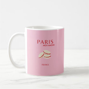 Mug Retro Abstrait Pastel Paris Pink ans Pastel Travel