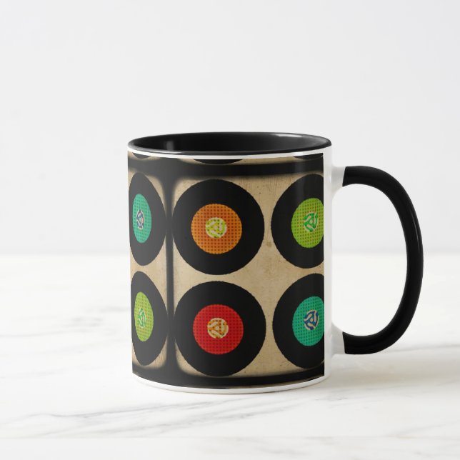Mug Rétro album de disque vinyle 45 (Droite)