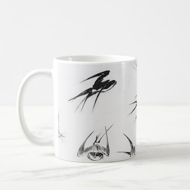 Mug Rétro animal de nature d'oiseau d'hirondelle (Gauche)