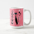 Retro Atomique Moyen Siècle Moderne MCM Chat noir