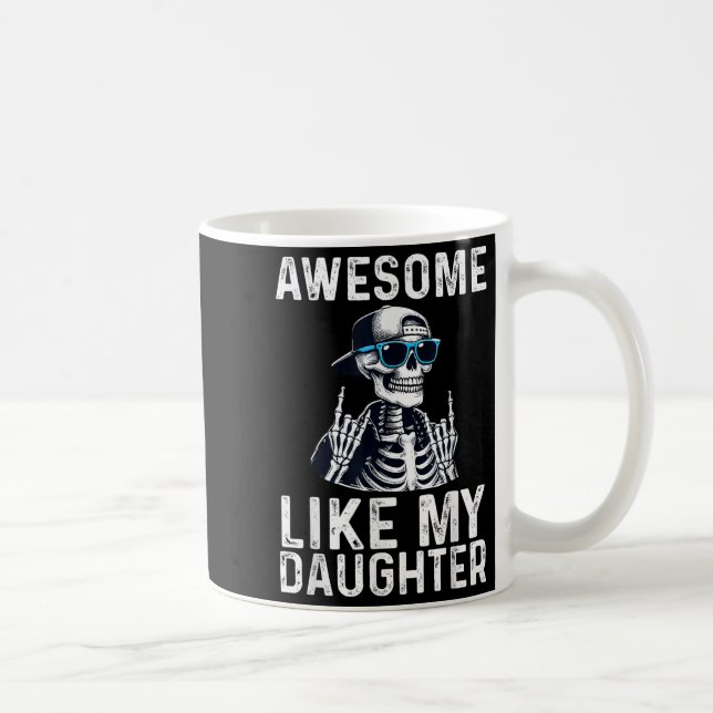 Mug Retro Awesome Like My Daughter Funny Dad Parents D (Droite)