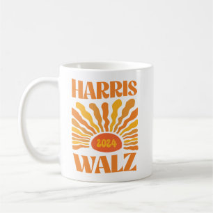Mug Retro Boho Harris Walz 2024