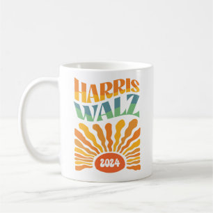 Mug Retro Boho Harris Walz 2024