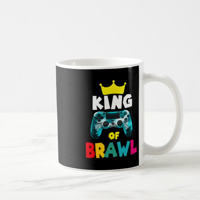 Mug Retro Brawl King Gamer Gaming Brawler Brawl Funny  (Droite)
