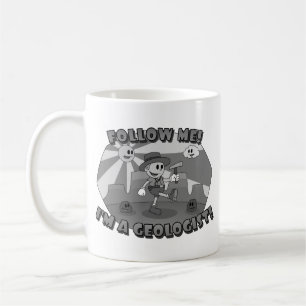 Mug Retro Cartoon - Suivez-Moi ! Je suis géologue !