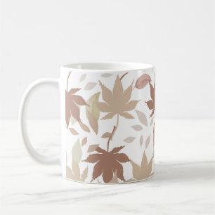 Mug Retro Chic Brown Érable Feuille Cosy Automne