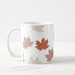 Mug Retro Chic Terracotta Feuilles d'érable automne in