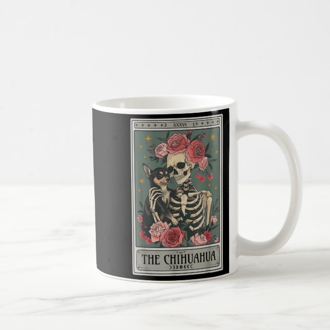 Mug Retro Chihuahua Dog Lover The Moon Halloween , Wom (Droite)