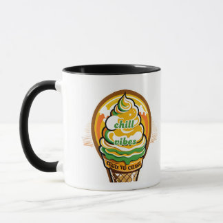 Mug Retro Chill Vibes Ice Cream Sticker - Summer Sunbu