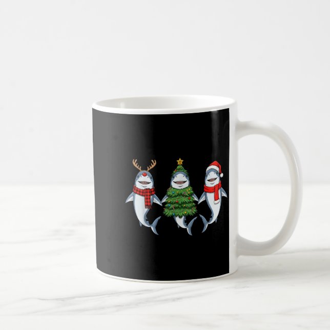 Mug Retro Christmas Shark Santa Reindeer  (Droite)