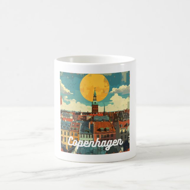 Mug Retro Copenhagen Skyline (Centre)
