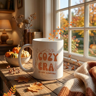 Mug Rétro Cozy Era Est 2026 Automne Félicité Café d'Au