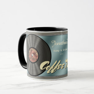 Mug Rétro disque vinyle drôle