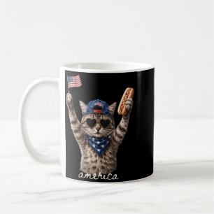 Mug Rétro Drôle Amérique Chat Amateurs De Hot Dog Patr