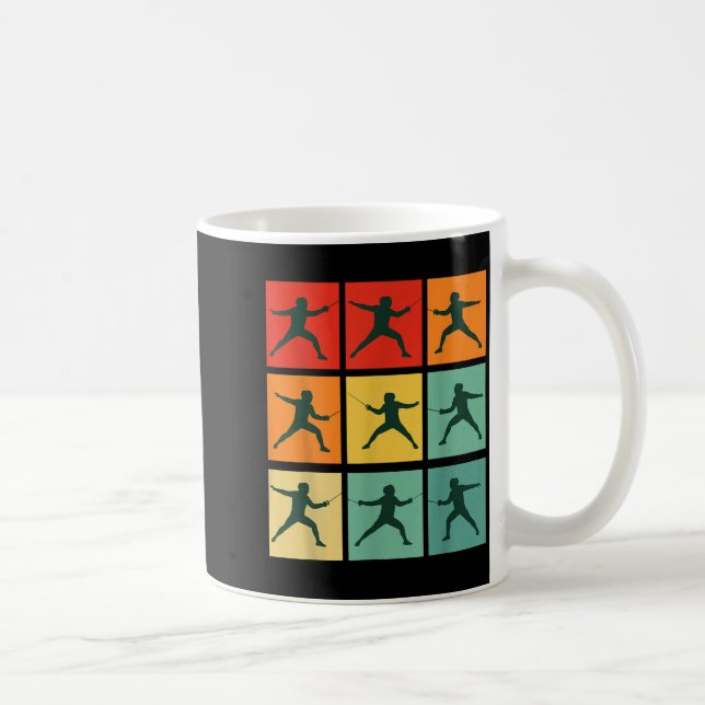 Mug Retro Fencing For Christmas Srty Fencer Athlete  (Droite)