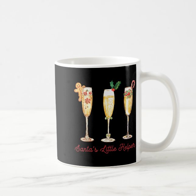 Mug Retro Funny Santa's Little Helper Martini Merry Ch (Droite)