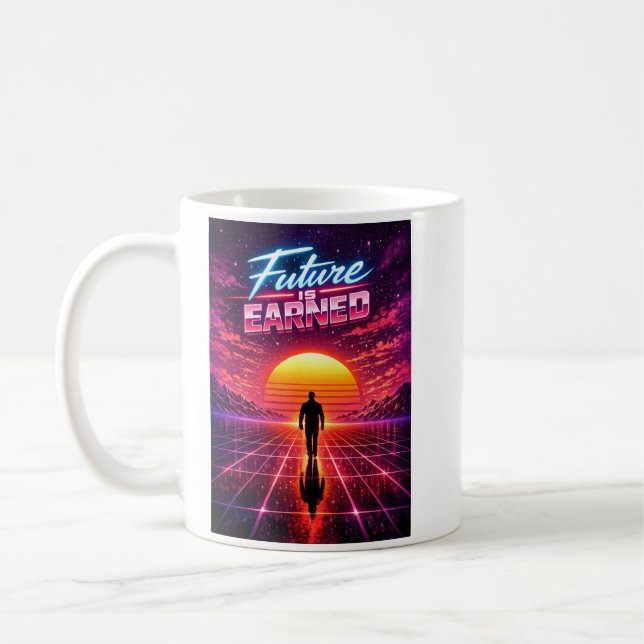 Mug Retro Future Motivation Poster (Gauche)