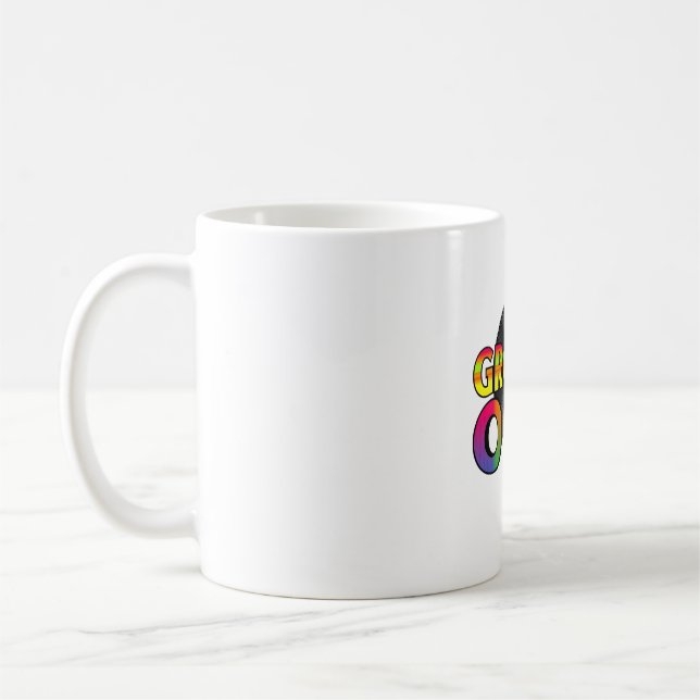 Mug Retro Groove Vinyl Record Icon Musique (Gauche)