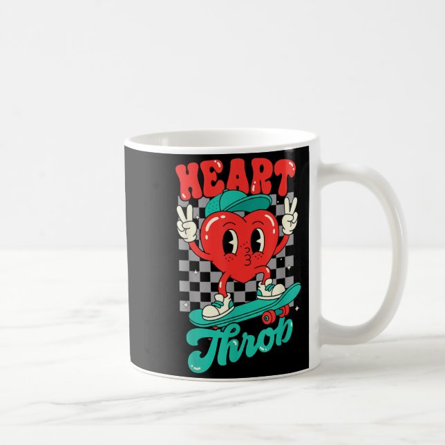 Mug Retro Groovy Heart Throb Valentines Day Toddlers B (Droite)