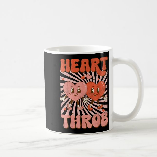 Mug Retro Groovy Heart Throb Valentines Day Toddlers B (Droite)