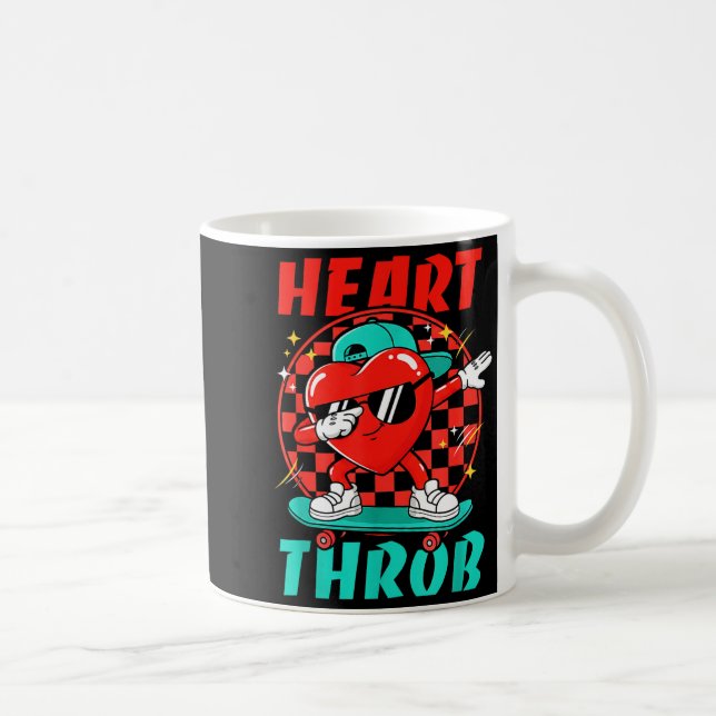Mug Retro Groovy Heart Throb Valentines Day Toddlers B (Droite)