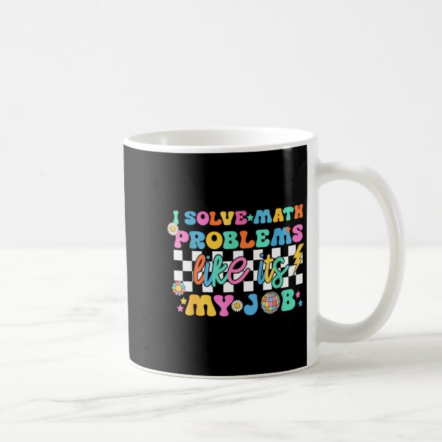 Mug Retro Groovy Math Teacher Funny Back To School Gif (Droite)