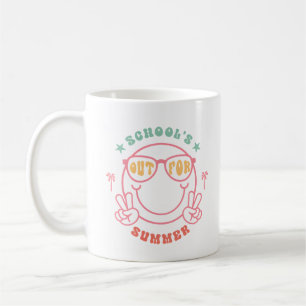 Mug Retro Grunge "School's Out" Design d'été