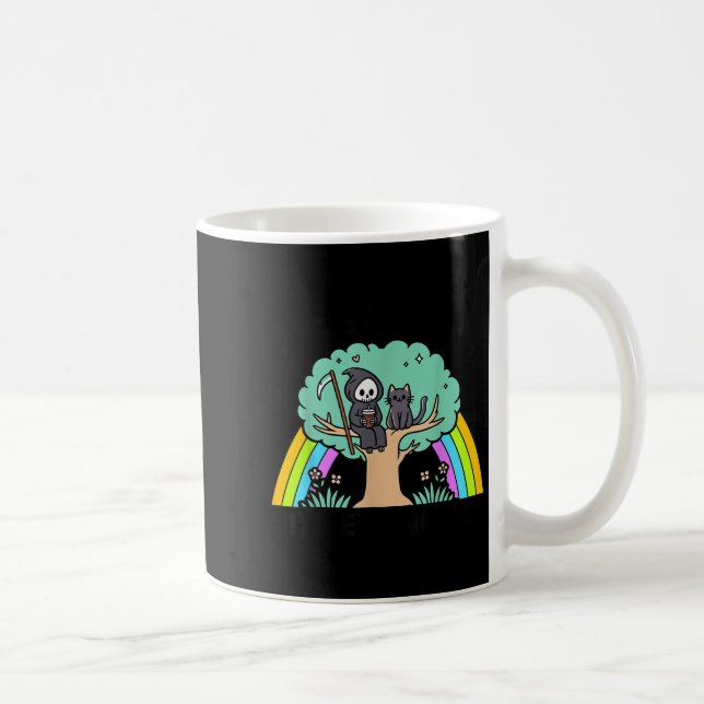 Mug Retro Hang In There It Gets Worse Rainbow Ghost Ha (Droite)