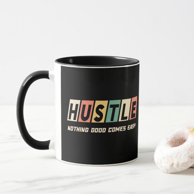 Mug Retro Hustle Nothing Good Comprend Facile (Avec donut)
