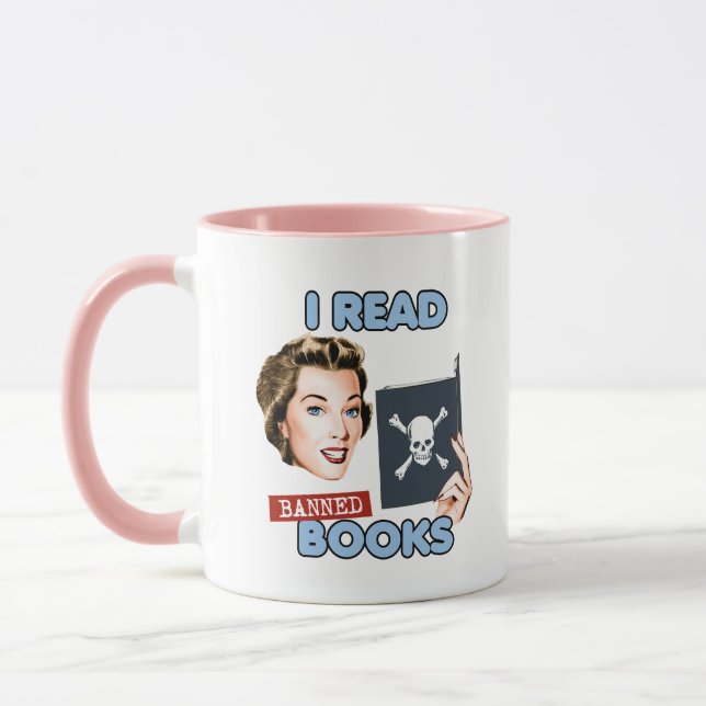 Mug Retro je lis des livres interdits (Gauche)