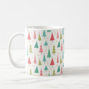 Mug Retro Joyeux arbres de Noël Fun Motif de vacances