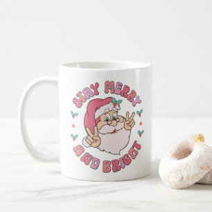 Mug Retro Joyeux et lumineux Père Noël