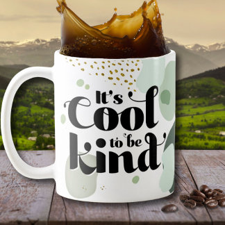 Mug Retro Kindness Cool pour être un type Green Gold M