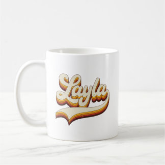Mug Retro Layla Name 70s Vintage Design
