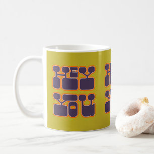 Mug Retro Lime Green Hey You