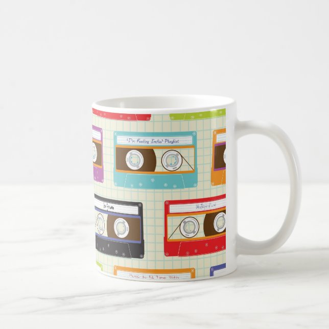 Mug Rétro motif indépendant d'enregistreur à cassettes (Droite)