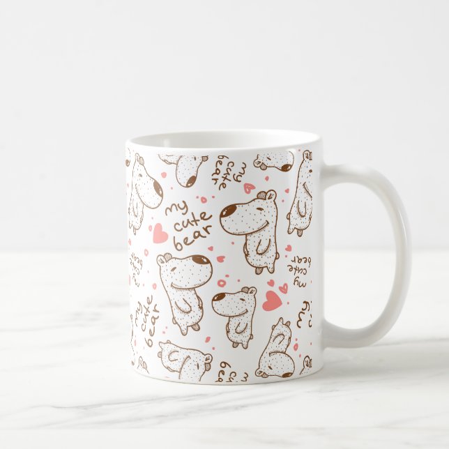 Mug Rétro motif mignon de chien (Droite)