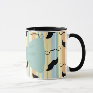 Mug Rétro motif noir de Bowtie de moustache de guidon
